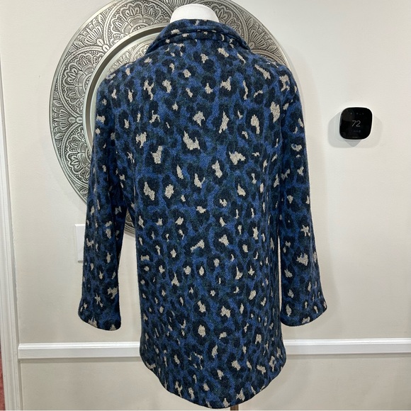 Villagallo blue heavy outer cardigan with pockets - Size 42 / US 8 / M - Picture 7 of 14